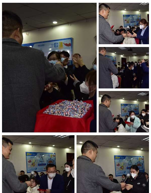 易視界陳總為大家分發(fā)大白兔奶糖和開(kāi)工紅包